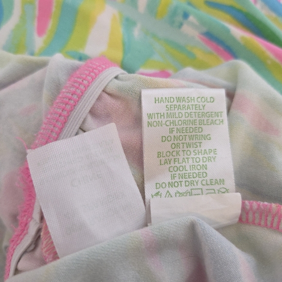 Lilly Pulitzer Marilyn Romper Royal Lime Tiki Print Size M - Picture 9 of 10